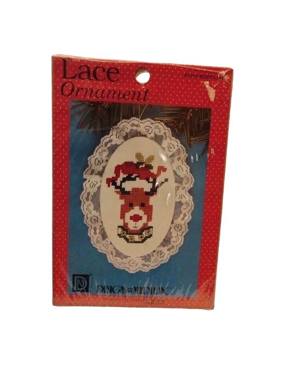 Designs Lace Ornament Cross Stitch Reindeer Rudolph Christmas Needlecraft
